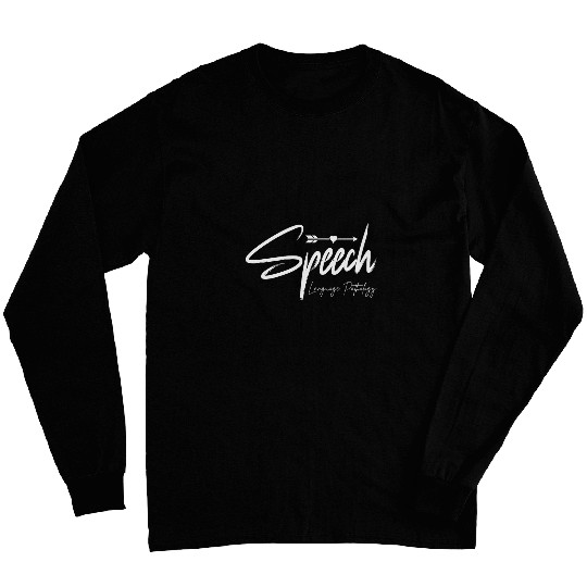 Speech Language Pathologist Retro SLP Therapy Pathology 2 Long Sleeves