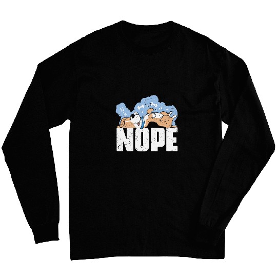 Nope Funny Beagle Pet Dog For Lazy Beagle Lovers Vet Student Long Sleeves
