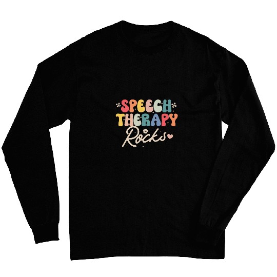 Speech Therapy Speech Language Pathologist SLP School Women Long Sleeves