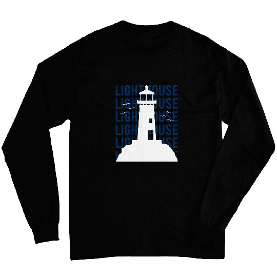 Lighthouse Tower Sea Ocean Beach Lightkeeper Mariner Captain Long Sleeves