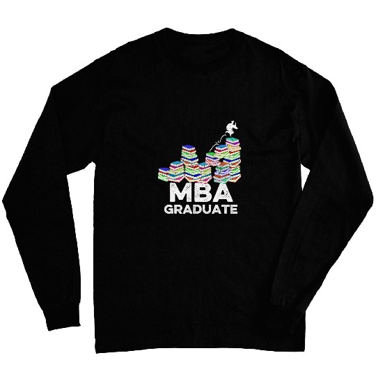 MBA Student Books Business Degree Graduation DA1 Long Sleeves