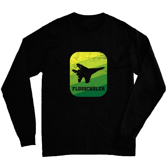 Flight Student Retro Student Pilot Aviation Training Aviator 1 Long Sleeves