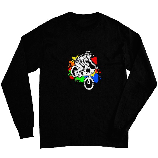 BMX cool retro fan gift motif for boy girl 10 Long Sleeves