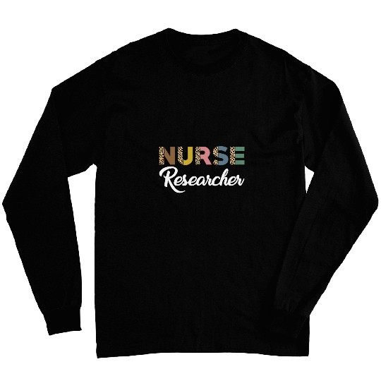 nurses Researcher Leopard Pattern Love Nursing Research Long Sleeves