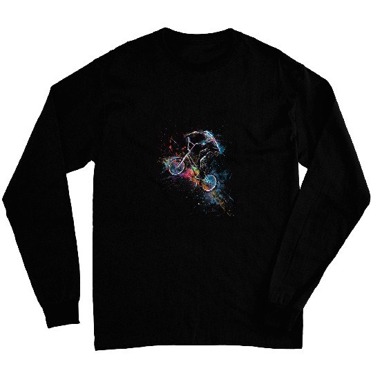 BMX Wheelie Watercolor Long Sleeves