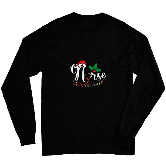 Christmas nurses Nursing Cute Health Worker Merry Christmas Long Sleeves