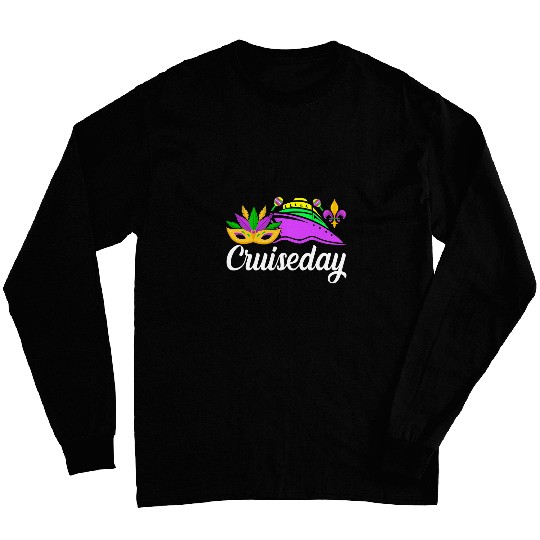 Cruiseday Mardi Gras Celebrations Parade Boat Fat Tuesday 1 Long Sleeves