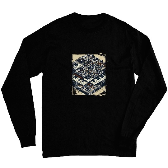 Cool Synthesizer 80s vintagess Long Sleeves