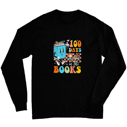 100 Days in the Books Book Lover English Reading Teacher 1 Long Sleeves