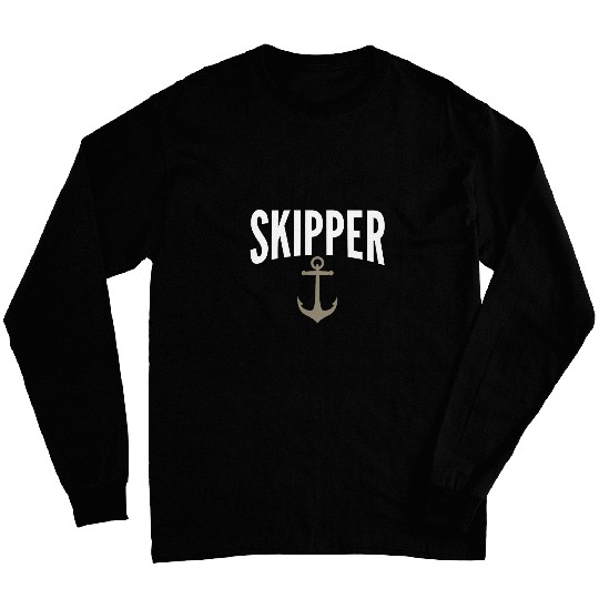 Skipper Novelty Sailing Graphic Print for Unisex Long Sleeves