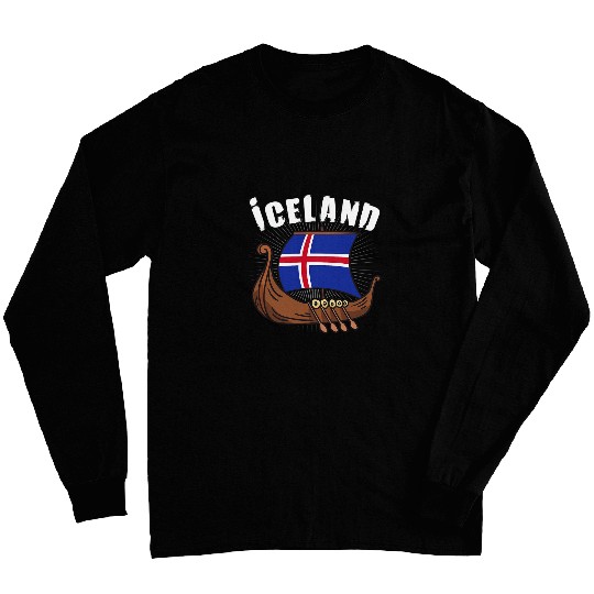 Iceland Boat Stud Puffin Icelandic Nordic Long Sleeves
