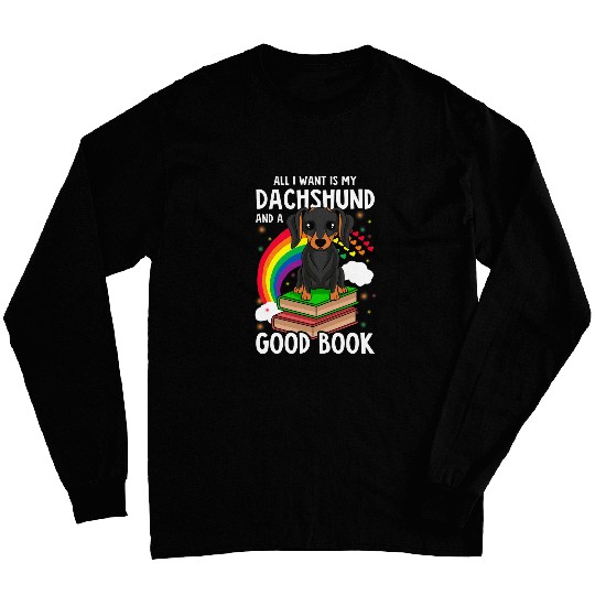 My Dachshund And A Good Book Long Sleeves
