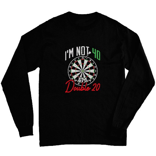 40th Birthday Dart Player 40 Years Darts Long Sleeves