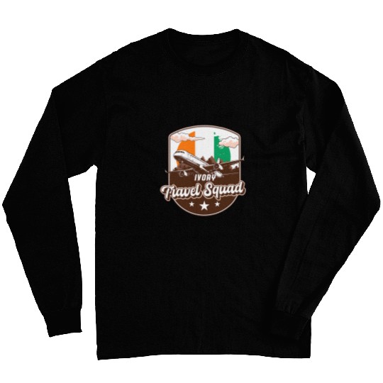 Ivory Travel Squad Adventure Airplane Travel Ivory Coast Long Sleeves