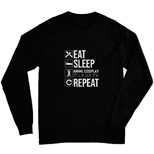 Eat Sleep Anime Repeat, Animegao Kigurumi Anime Girl Cosplay Long Sleeves