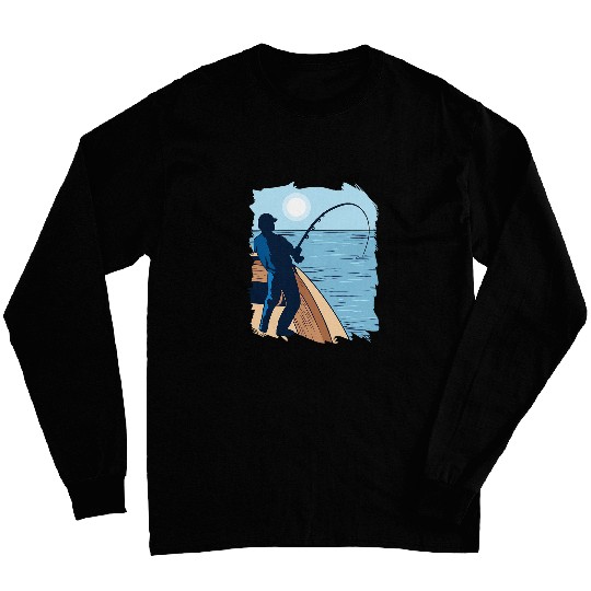 Deep Sea Fishing Fisher Boat Fisherman Long Sleeves