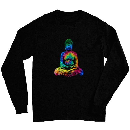 Buddha Tie Dye vintagess Yoga Spiritual Zen Buddhism Buddhist Long Sleeves