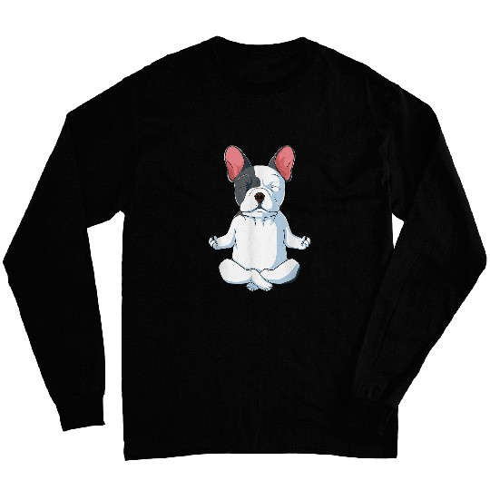 Funny Yoga Dog French Bulldog Long Sleeves
