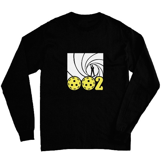 Pickleball 002 Spy Parody Funny Pickleball Paddle Player Long Sleeves