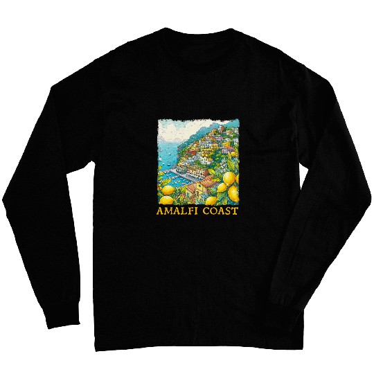 Amalfi Coast town Italy Trip Vacation Mediterranean Sea Long Sleeves