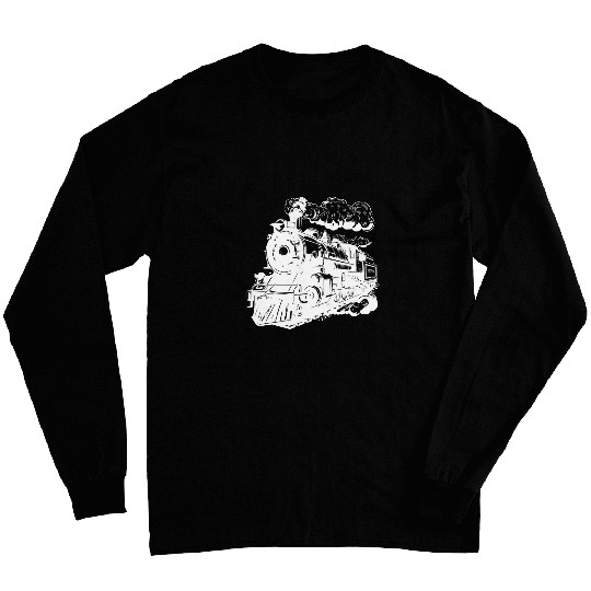 Locomotive Graphic Train Lover Railroad Track Long Sleeves