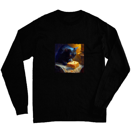 Funny black cats Quilting Cheese for Kids Women Men Long Sleeves