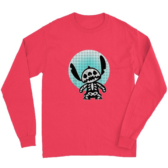 Disney Stitch Skeleton Halftone Long Sleeves