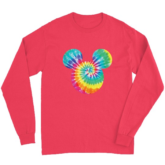 Disney Mickey Mouse Icon Rainbow Tie-dye Long Sleeves
