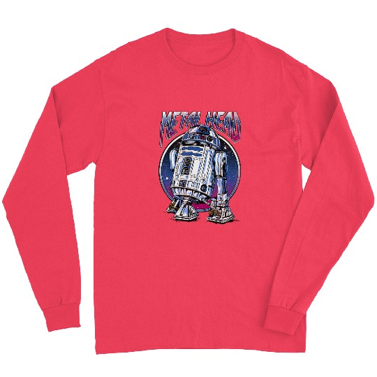 Star Warss R2D2 Metal Head Vintages Disney+ Long Sleeves