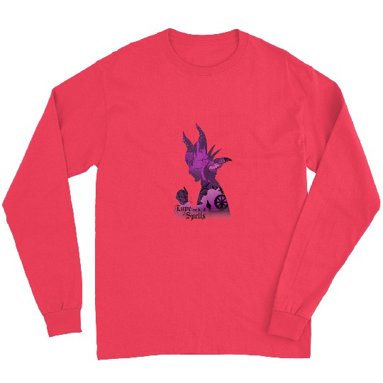 Disney Sleeping Beauty Silhouette Maleficent Gra Long Sleeves