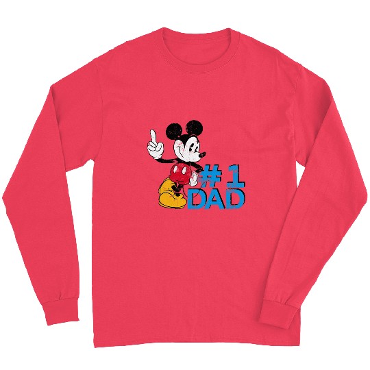 Disney Mickey Mouse Father's Day 1 Dad Long Sleeves