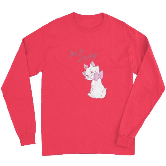Disney The Aristocats Marie Im A Lady Text Pullover Hoodie Long Sleeves