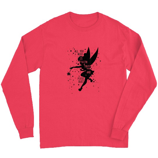 Disneyss Peter Pan Tinker Bell Pixie Dust Vintages Silhouette Long Sleeves