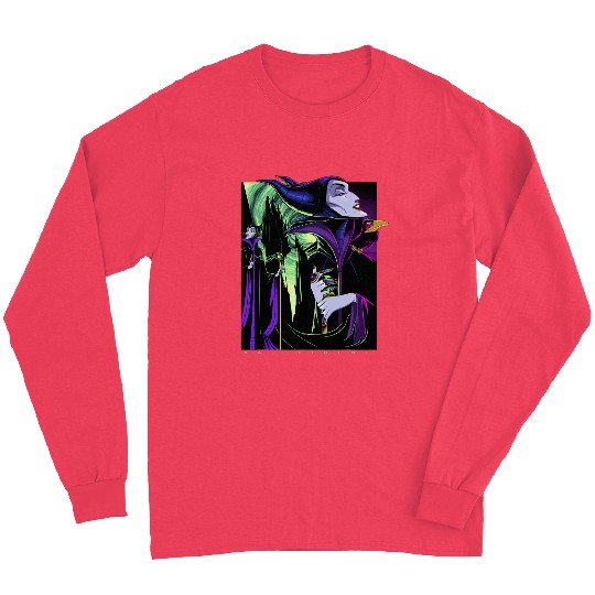 Disney Sleeping Beauty Maleficent Large Side Portrait Long Sleeves
