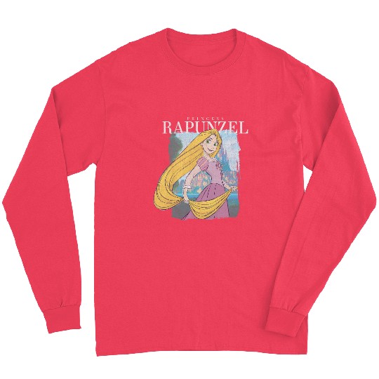 Disney Tangled Princess Rapunzel Distressed Portrait Long Sleeves