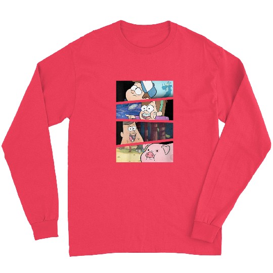 Disneyss Gravity Falls Group shots Split Panels Scene Logo Long Sleeves