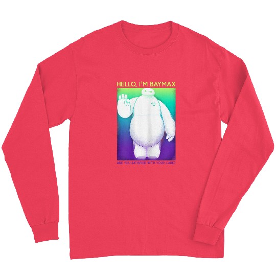 Disneyss Big Hero 6 Baymax Hello Wave Colorful Graphic Long Sleeves