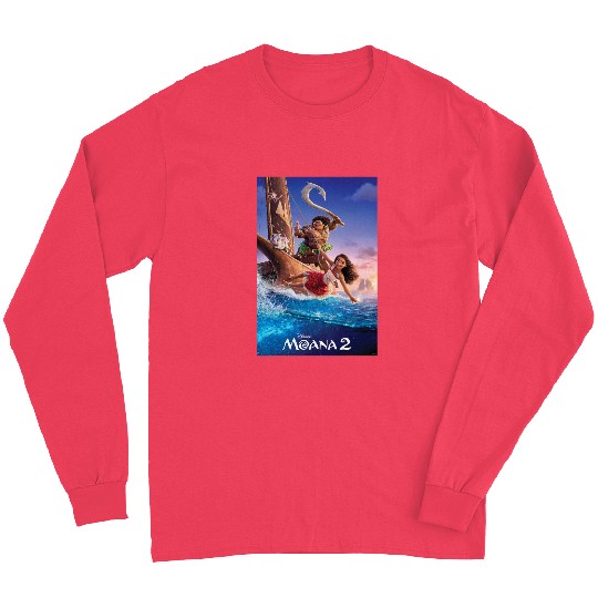 Disney Moana 2 Set Sail  Movie Teaser Poster & Logo Long Sleeves