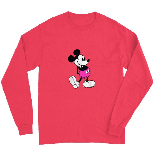 Disney Mickey Mouse Pink Shorts Long Sleeves