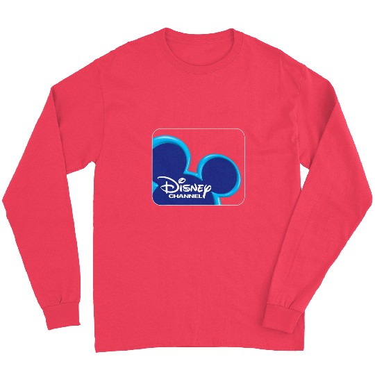 Disney Channel  Mickey Mouse Blue Retro 2000s Logo Long Sleeves