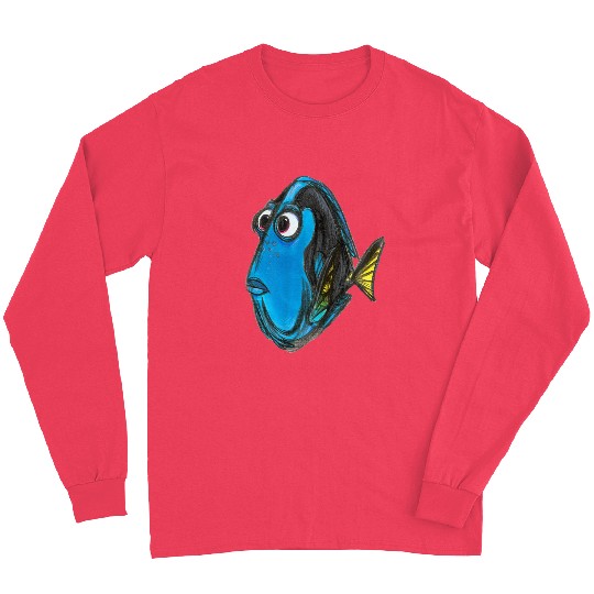 Disneyss Pixars Finding Nemo Dory Blue Fish Sketch Portrait Long Sleeves