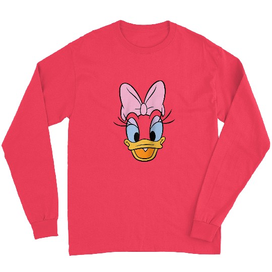 Disney Daisy Duck Big Face Raglan Baseball Tee Long Sleeves
