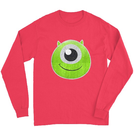 Disneyss Pixars Monsters University Mike Wazowski Big Faces Logo Long Sleeves