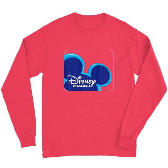 Disney Channel  Mickey Mouse Blue Retro 2000s Logo Premium Long Sleeves