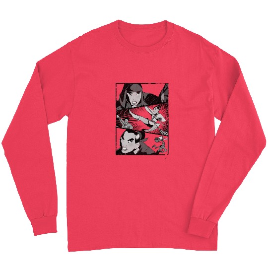 Disneys mulan angry warrior princess panel pullover Long Sleeves