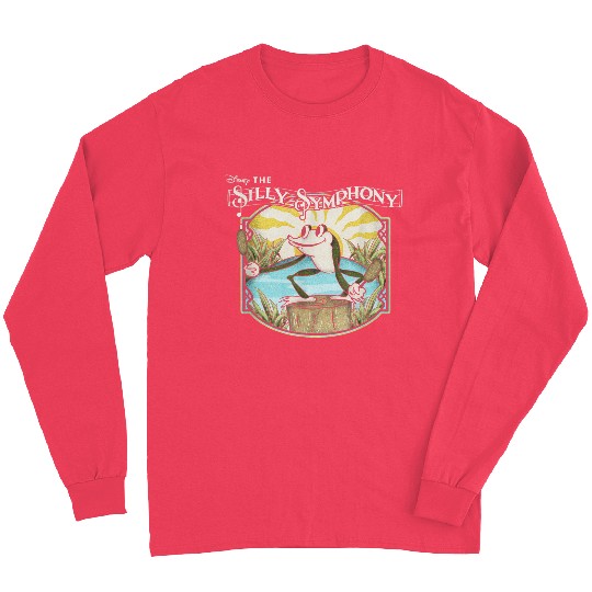 Disneyss Silly Symphonies Springs Frog Pond Vintages Chest Logo Long Sleeves