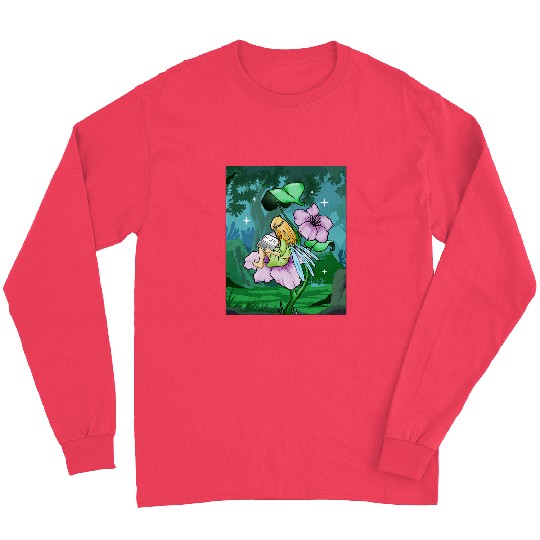 Fairycore Aesthetic Fairy Reading Book Lover Cottagecore 2 Long Sleeves