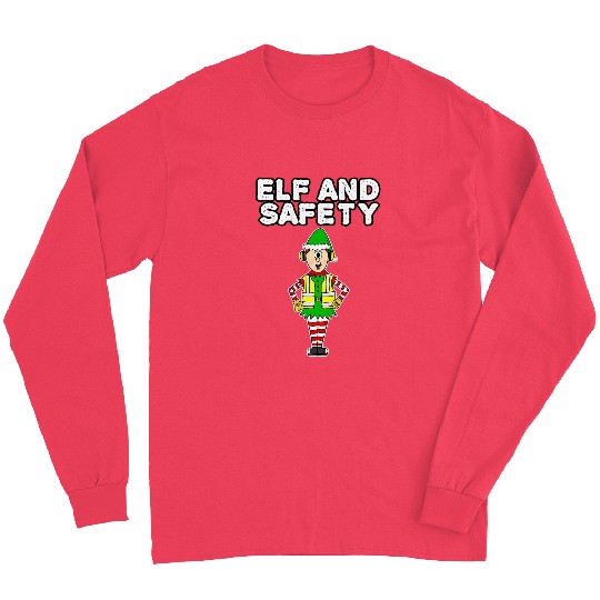 Elf and Safety Work Christmas Party Construction Worker Long Sleeves