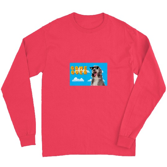 8Bit Game Over Bearded Collie 2 Long Sleeves