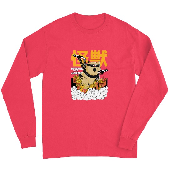 Cute Australian Wombat Japanese Aesthetics Long Sleeves